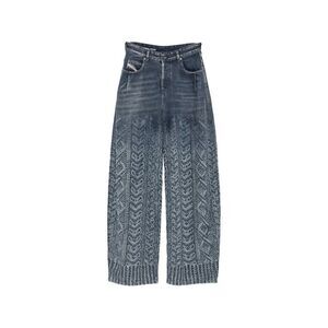 Diesel Women Wide-Leg Denim Jeans